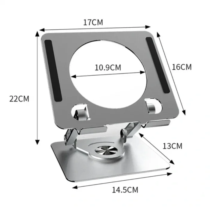 360 Derece Dönebilen Yükseltilmiş Masaüstü Ayarlanabilir Metal Tablet Standı