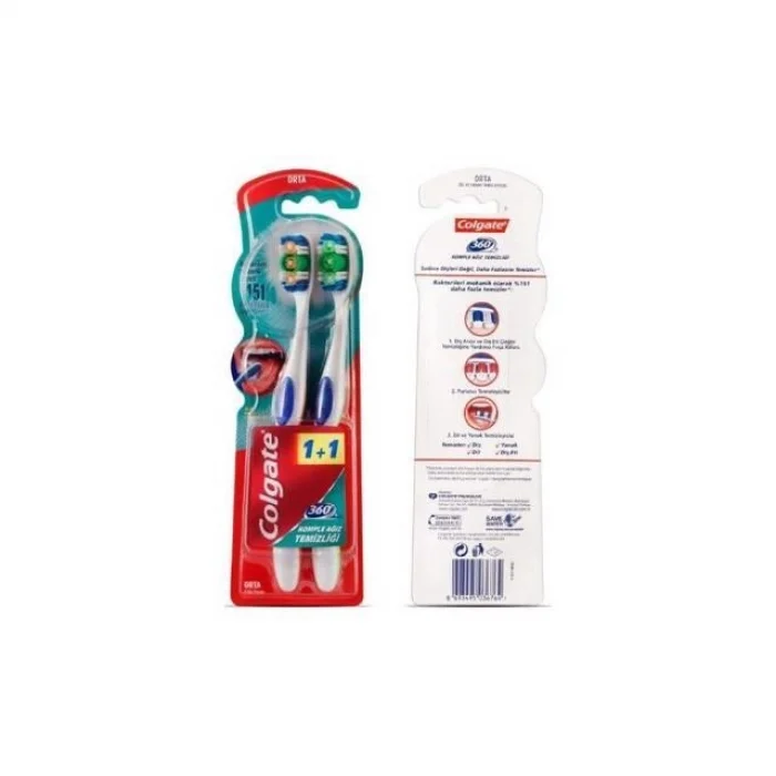 360 Medium Diş Fırçası 1+1 1 Adet