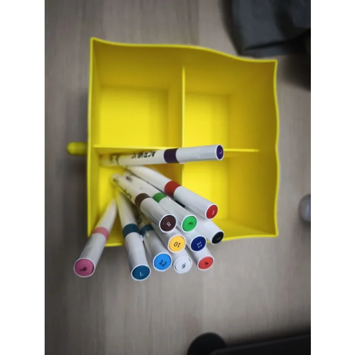 3D Baskı Sevimli Kare Deniz Süngeri Figürlü Kalemlik - Masaüstü Organizer