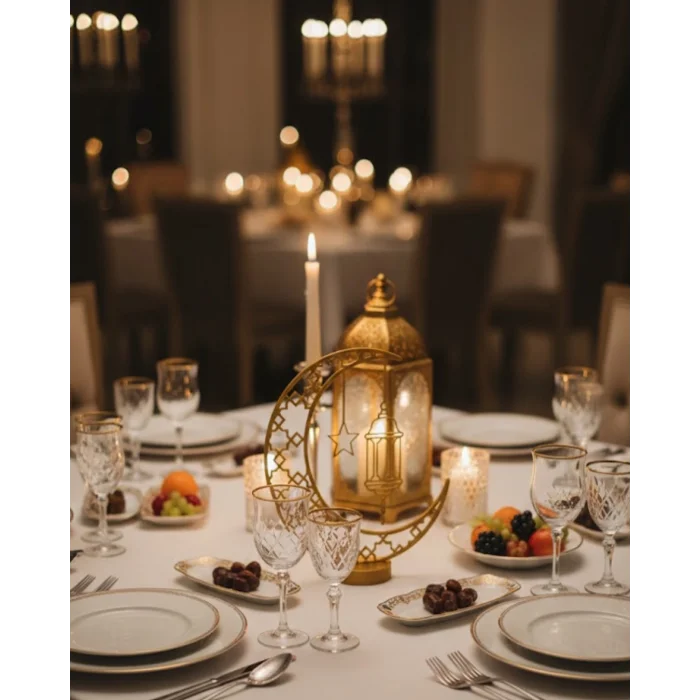 3D Hilal Dekorasyonu Özel Baskı Premium Tasarım