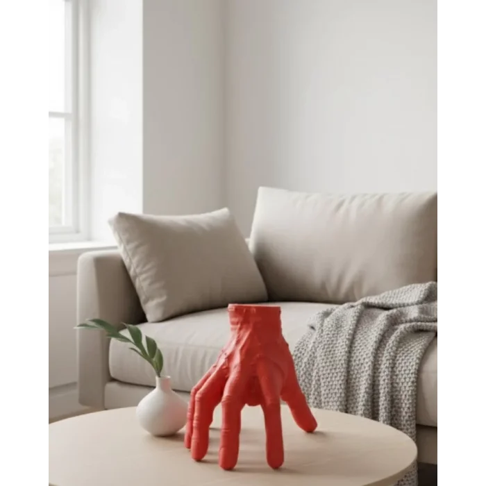 3D Kırmızı El Dekor 17x16 cm Gotik ve Modern Tasarım Obje