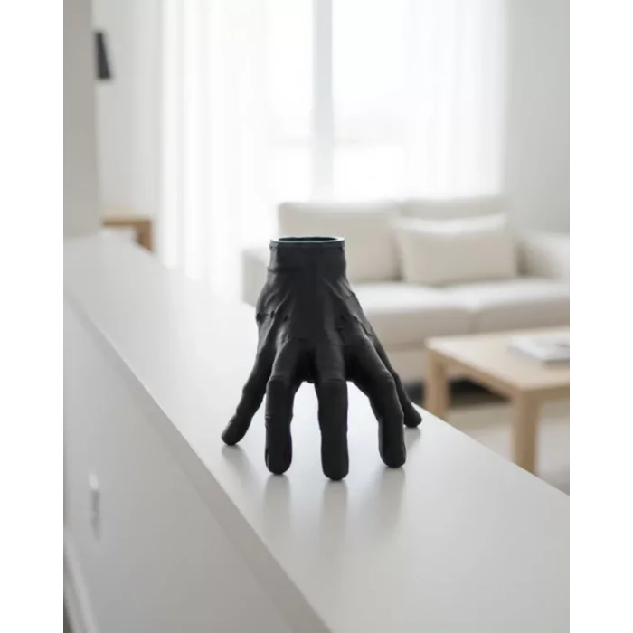 3D Modern Siyah El Biblo 17x16 cm Ev ve Ofis Dekorasyonu