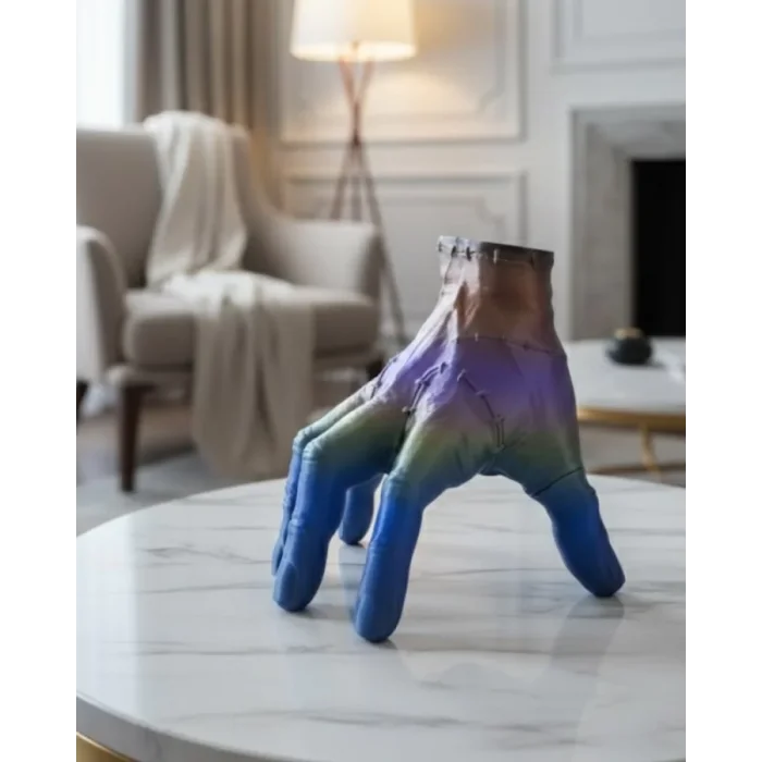 3D Multicolor El Biblo 27x22 cm Sanatsal ve Dikkat Çekici Dekor