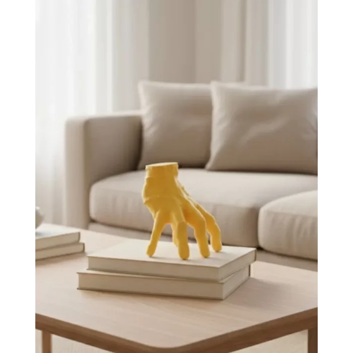 3D Sarı El Tasarım Dekor 17x16 cm Konsol ve Şömine Üstü Aksesuar