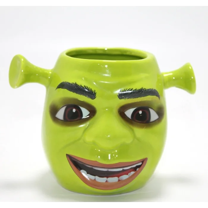 3D Shrek Tasarımı Porselen Kupa Bardak