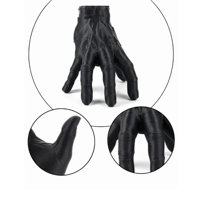 3D Siyah El Heykeli 17x16 cm Raf ve Masa Üstü Dekor