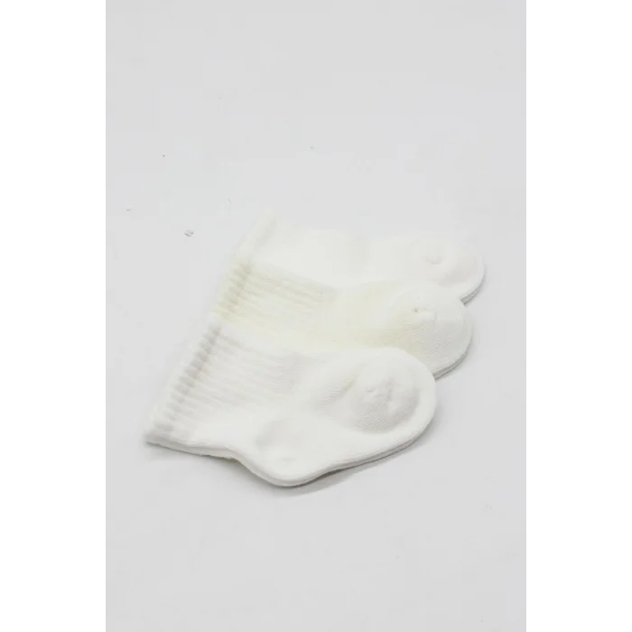 3lü Penye Soket Çorap 10132 Ekru