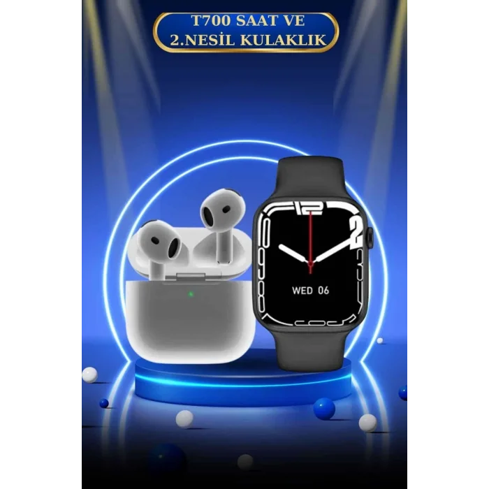 3.Nesil TWS Bluetooth Kulaklık ve Dokunmatik Ekran Akıllı Saat Sesli Görüşme