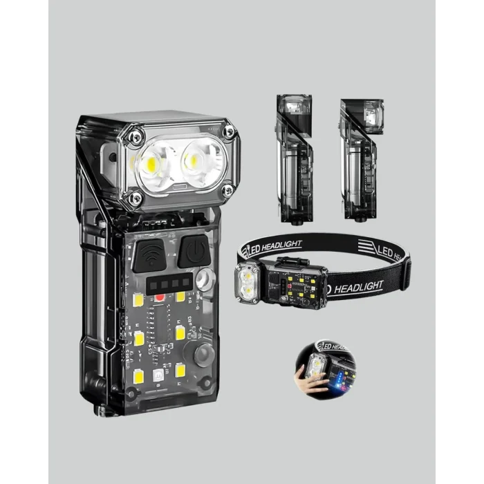 3’ü 1 Arada LED Far Şarj Edilebilir Sensörlü Manyetik 10 Saat Kullanım