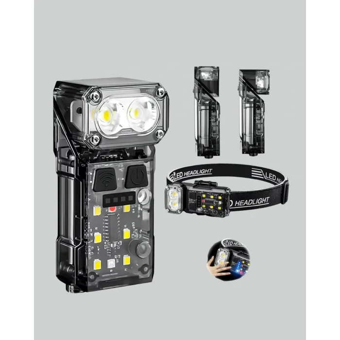 3’ü 1 Arada LED Far Şarj Edilebilir Sensörlü Manyetik 10 Saat Kullanım