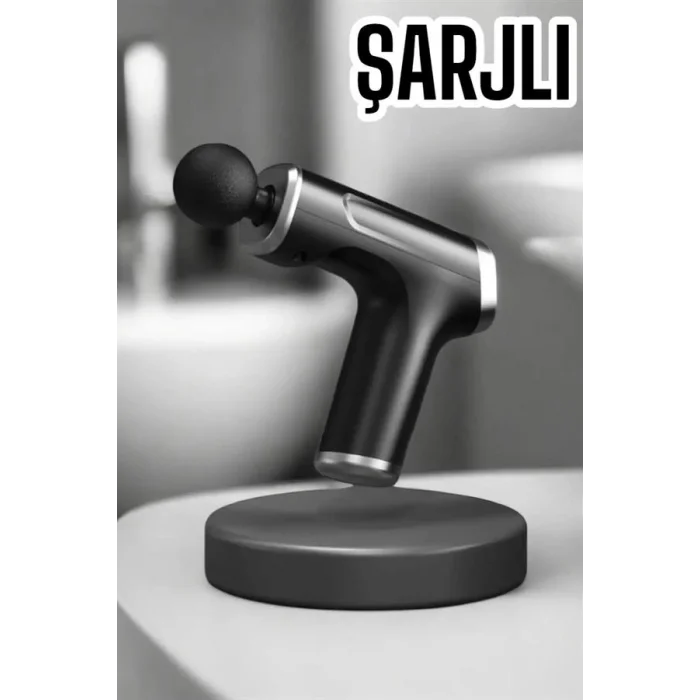 4 Başlıklı Darbeli Şarjlı Masaj Aleti Tabancası Kablosuz