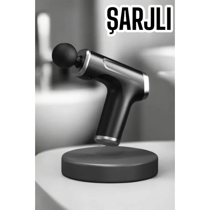 4 Başlıklı Darbeli Şarjlı Masaj Aleti Tabancası Kablosuz