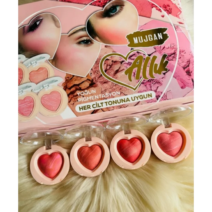 4lü Kalp Allık Blush Seti
