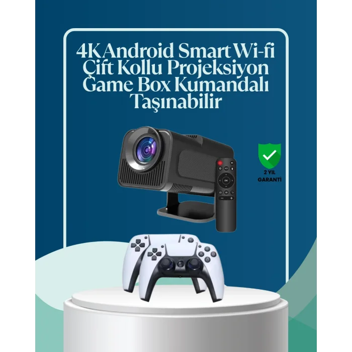 450 ANSI Lümen 4K Destekli Kompakt Ev Projektörü