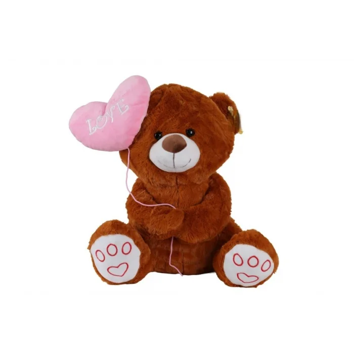 4740 SK PELUŞ AYI KALPLİ BALONLU 40CM 2R