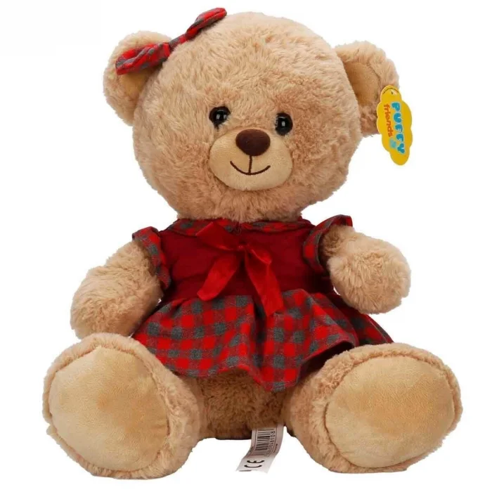 Elbiseli 32 cm Peluş Ayı Oyuncak – Yumuşak Dolgulu Sevimli Hediye ve Aksesuar BX-313532