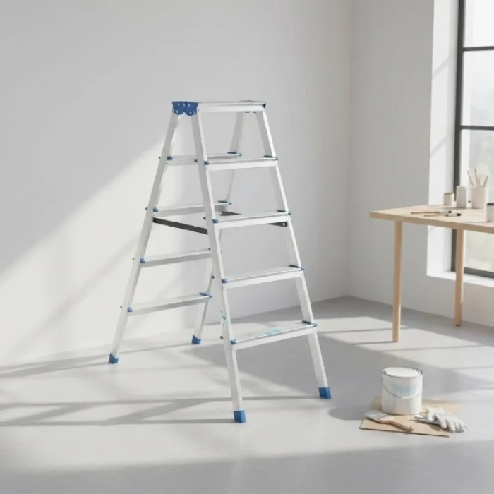 5+5 Çift Basamaklı Alüminyum Metal Merdiven