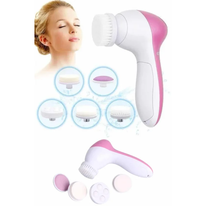 5 Başlıklı Cilt Temizleme Cihazı Ultra Kaliteli Yumuşak Kırşıklık Karşıtı
