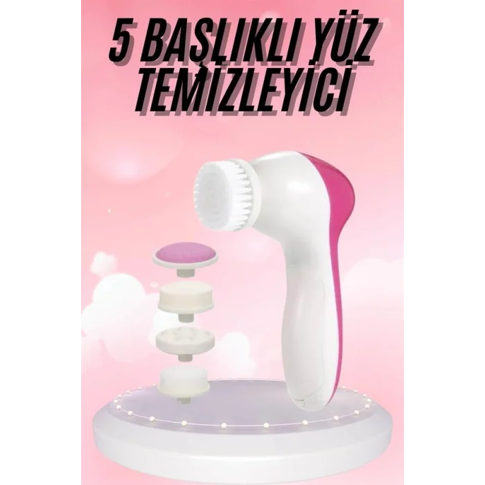 5 Başlıklı Titreşimli Cilt Temizleme Seti Canlandırıcı ve Onarıcı