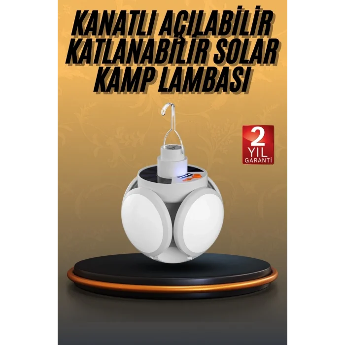 5 Kanatlı Bahçe Aydınlatma Led Askılı Solar Güneş Enerji Usb Sarjlı