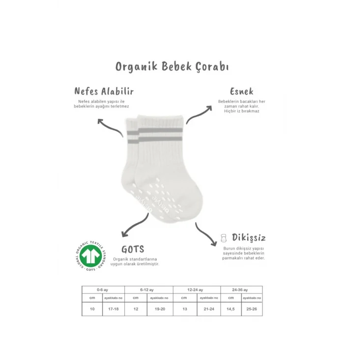5Li Penye Kaymaz Çember Soket Çorap 10122 Ekru