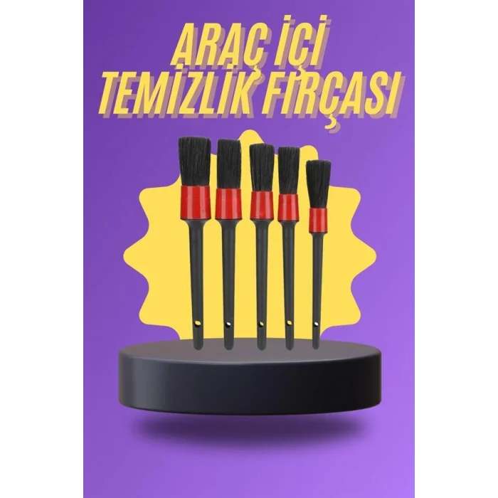 5 Parça Araç İçi Temizlik Fırçası Araç İçi-Dışı Temizleme Fırça Seti