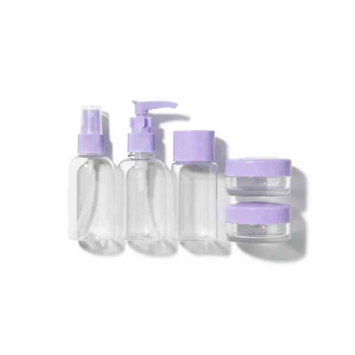 5 Parça Şeffaf Seyahat Kozmetik Seti 30 ml