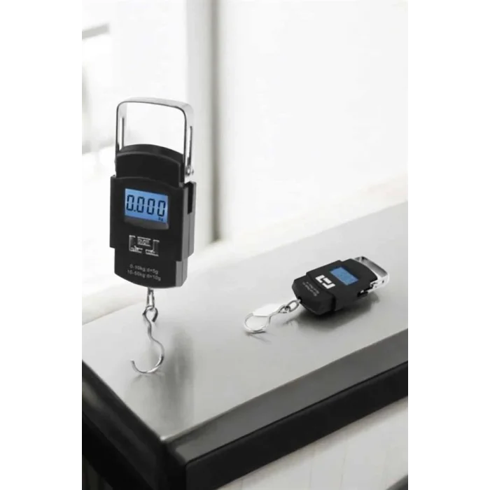 50 Kg El Kantarı Ağırlık Ölçer Dijital Ekranlı Kancalı Portatif