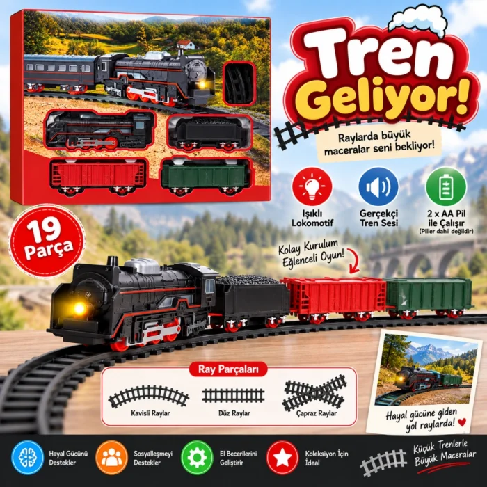 5116 TREN SET KLASİK 19PRÇ BO SES IŞIK