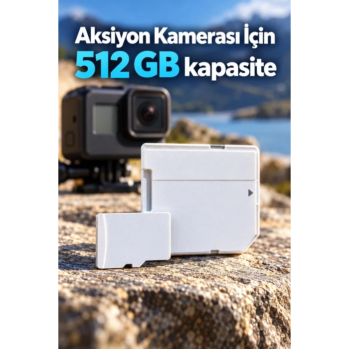 512 GB Bellek Kartı MicroSD ve SD Adaptör