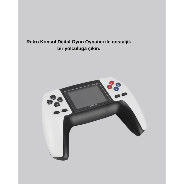 520 Klasik Oyunlu P5™ ControllerView Retro Konsol – Şarjlı,  Ergonomik Tasarım