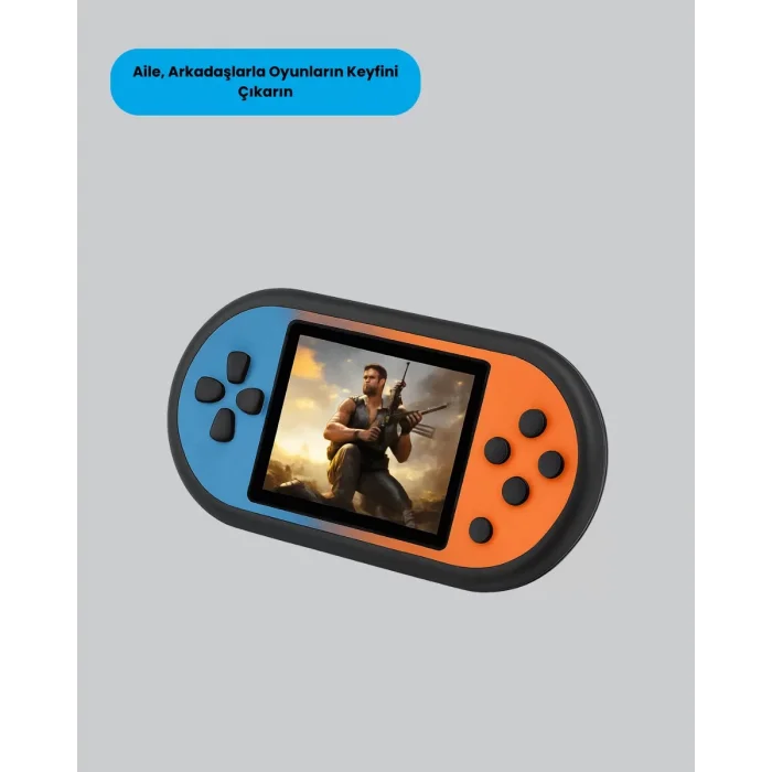 520 Oyunlu Mini Oyun Konsolu HD LCD Ekranlı
