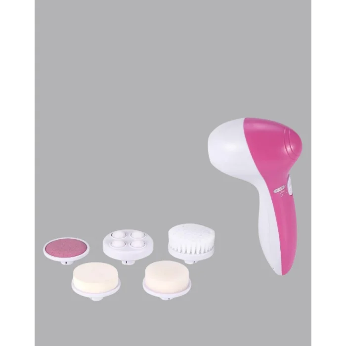 5’i 1 Arada Yüz Temizleme Cihazı – Masaj Fırça Peeling ve Krem Uygulama Aparatlı