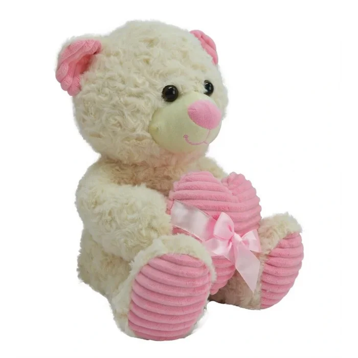 62915 35 CM KALBİ KURDELELİ PELUŞ AYI -HLY