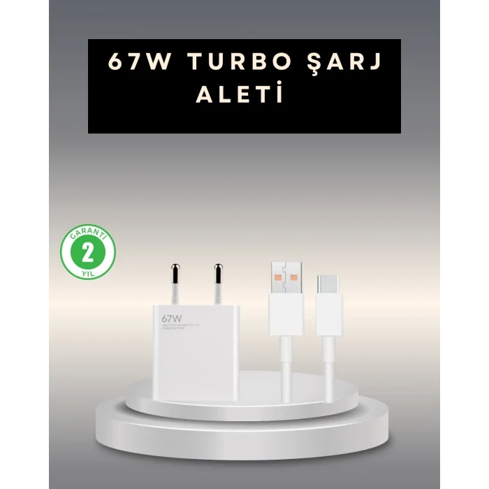 67 Watt Type C Şarj Adaptörü Poco X3 X4 X5 Pro Uyumlu
