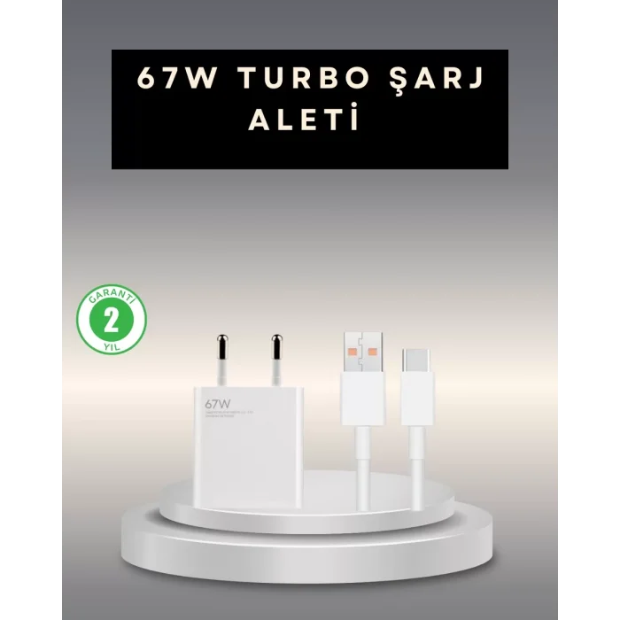 67 Watt Type C Şarj Adaptörü Poco X3 X4 X5 Pro Uyumlu