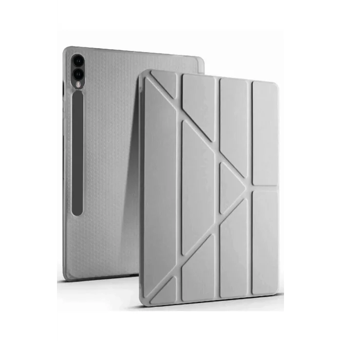 Samsung Galaxy X510 Tab S9 FE 11 Kılıf Kalemlikli Mars Tablet Kılıfı - Koyu Gri - EMTHBA6981-3