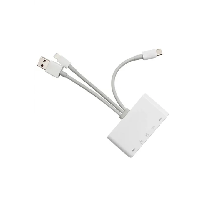 ALLY 3 İN1 İPhone+Usb C+ Usb A Kamera Okuyucu Kart Okuyucu-(5775)