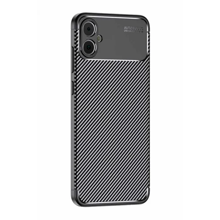Samsung Galaxy A05 Kılıf Auto Focus Karbon Kapak - Siyah-(5796) - EMTHBA9108-7538