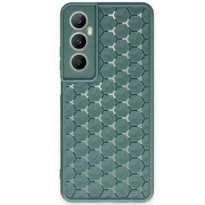 Realme C65 Kılıf Petek Silikon Kapak - Koyu Yeşil-(5796) - EMTHBA2409-5847