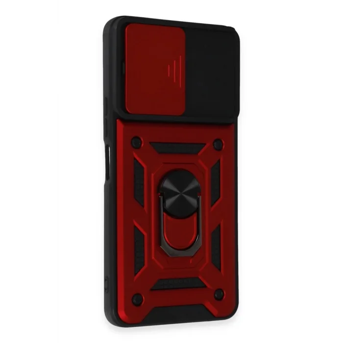 Vivo Y36 Kılıf Pars Lens Yüzüklü Silikon - Kırmızı-(5796) - EMTHBA9562-2490