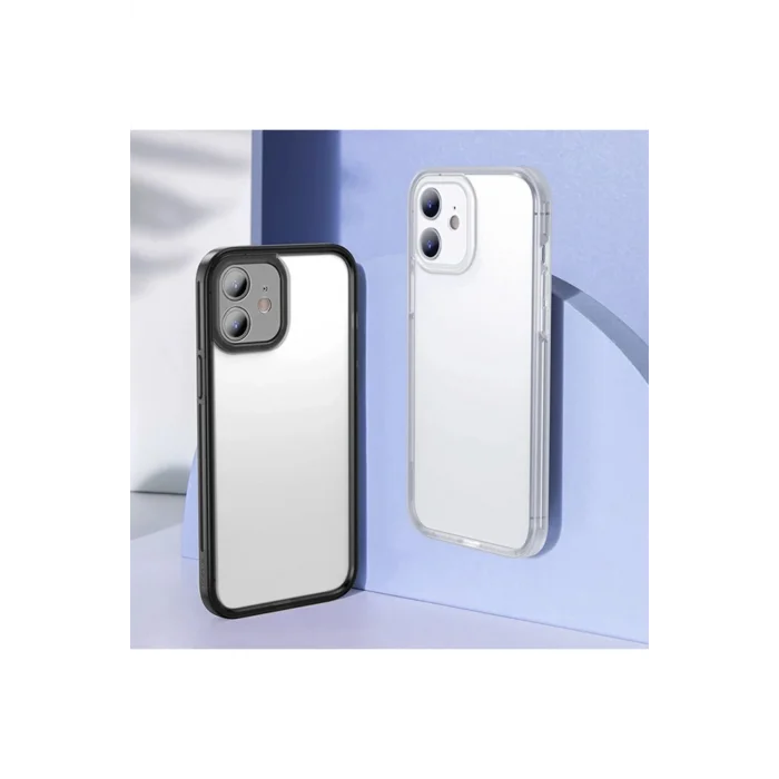 iPhone 12 6.1 Kamera Lens Koruyuculu Frame Kılıf-(5775) - BYOS4084-4423