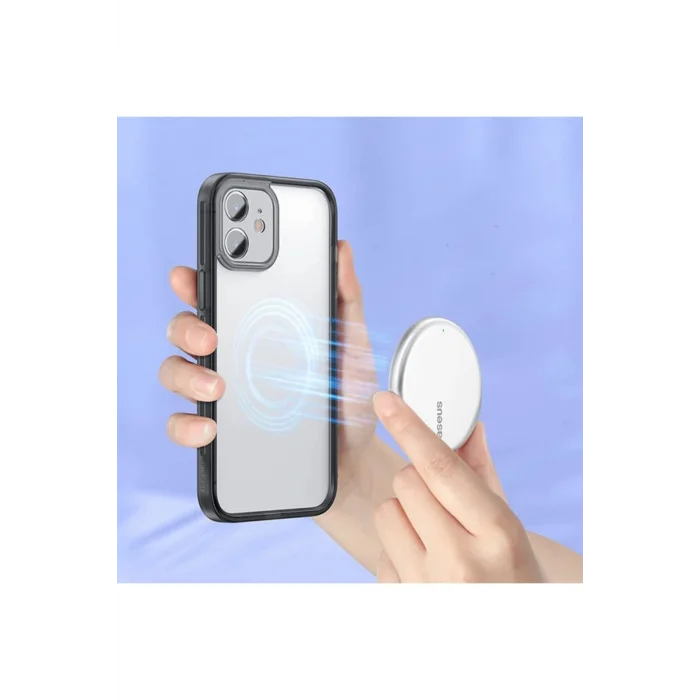 iPhone 12 6.1 Kamera Lens Koruyuculu Frame Kılıf-(5775) - BYOS4084-4423