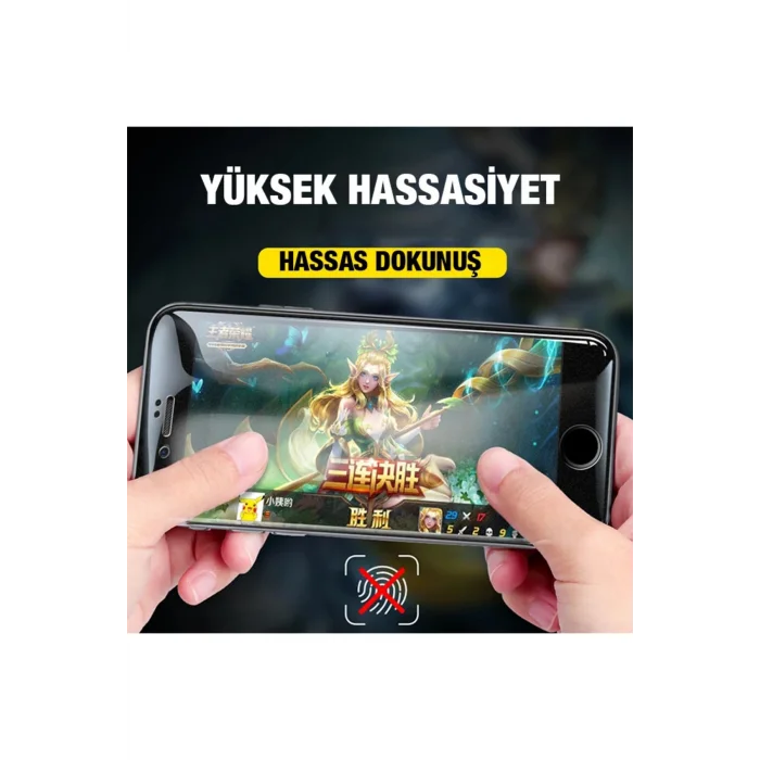 ALLY İPhone 13 Pro Max 6.7inç Full Glue Matte Tempered Cam Ekran Koruyucu-(5775) - EMTHBA6488-207