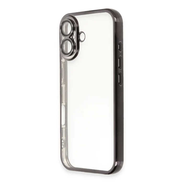 iPhone 16 Plus Kılıf Lensli Silikon - Siyah-(5796) - EMTHBA1226-7440