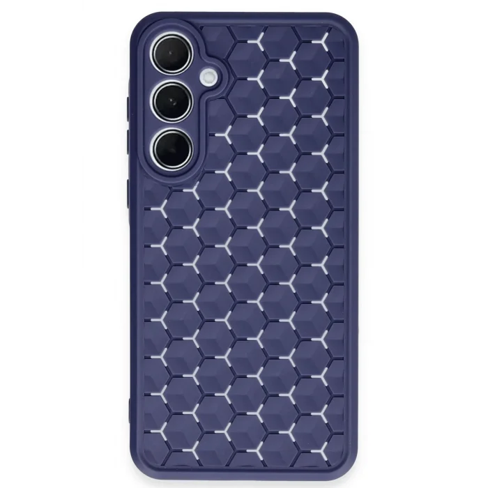 Samsung Galaxy A25 5G Kılıf Petek Silikon Kapak - Lacivert-(5796) - EMTHBA1630-8404