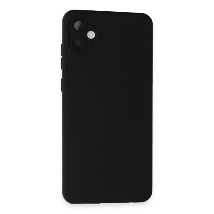 Samsung Galaxy A05 Kılıf Nano içi Kadife Silikon - Siyah-(5796) - EMTHBA1439-3379