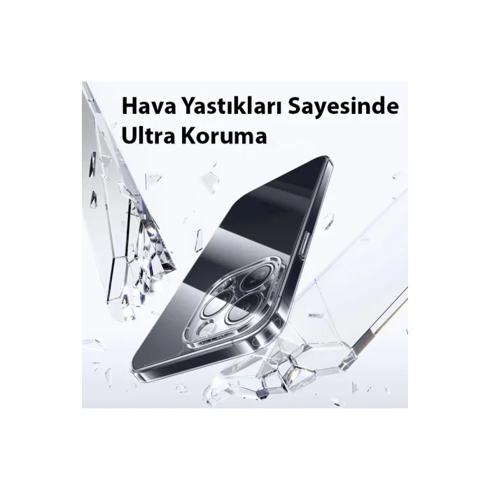 iPhone 15 Plus Corning Serisi Silikon Kılıf + Tempered Ekran Koruyucu Set-(5775) - captainsmoda16