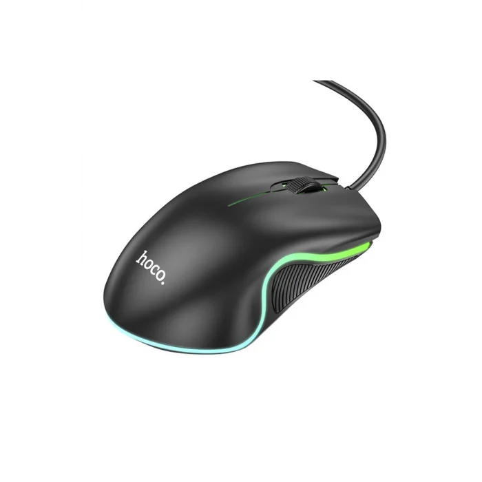 HOCO GM19 RGB LED Işıklı Gamer Oyuncu Kablolu Optik Mouse-(5775)