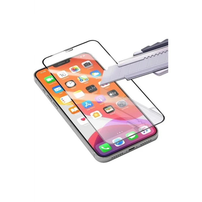 BEST iPhone 12 / 12 Pro 6.1 9H 3D Tempered Full Cam Ekran Koruyucu-(5775) - EMTHBA8938-4782